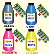 SET ΤΟΝΕR BOTTLES XEROX 6121  BK/C/M/Y & 4 CHIP 