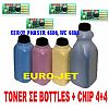 SET ΤΟΝΕR BOTTLES XEROX 6500  BK/C/M/Y & 4 CHIP 