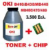 OKI TONER BLACK BOTLLES + CHIP B410, B430 (3,5K)