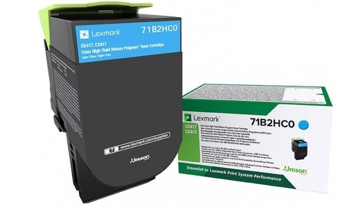 Lexmark Cyan Toner High Yield Return 3.5K (71B2HC0) 
