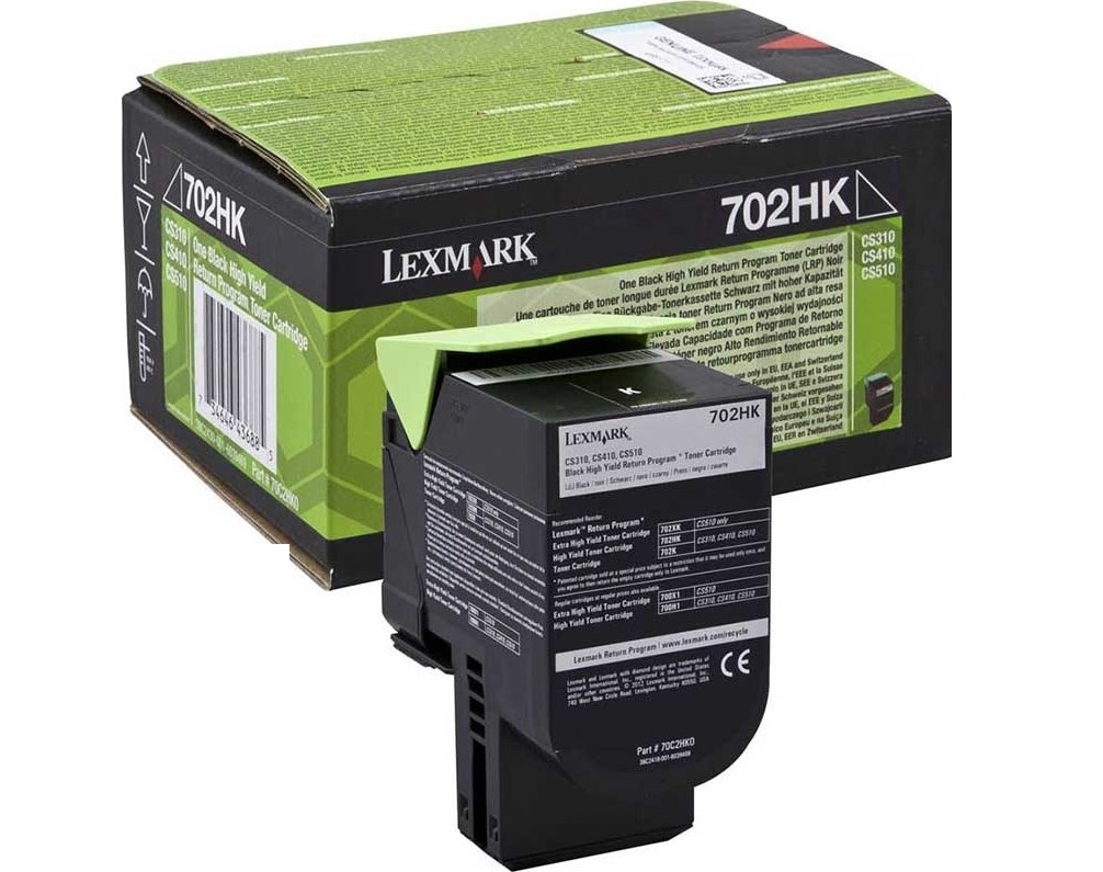 Lexmark 702K Toner Laser Εκτυπωτή Μαύρο Return Program 1000 Σελίδων