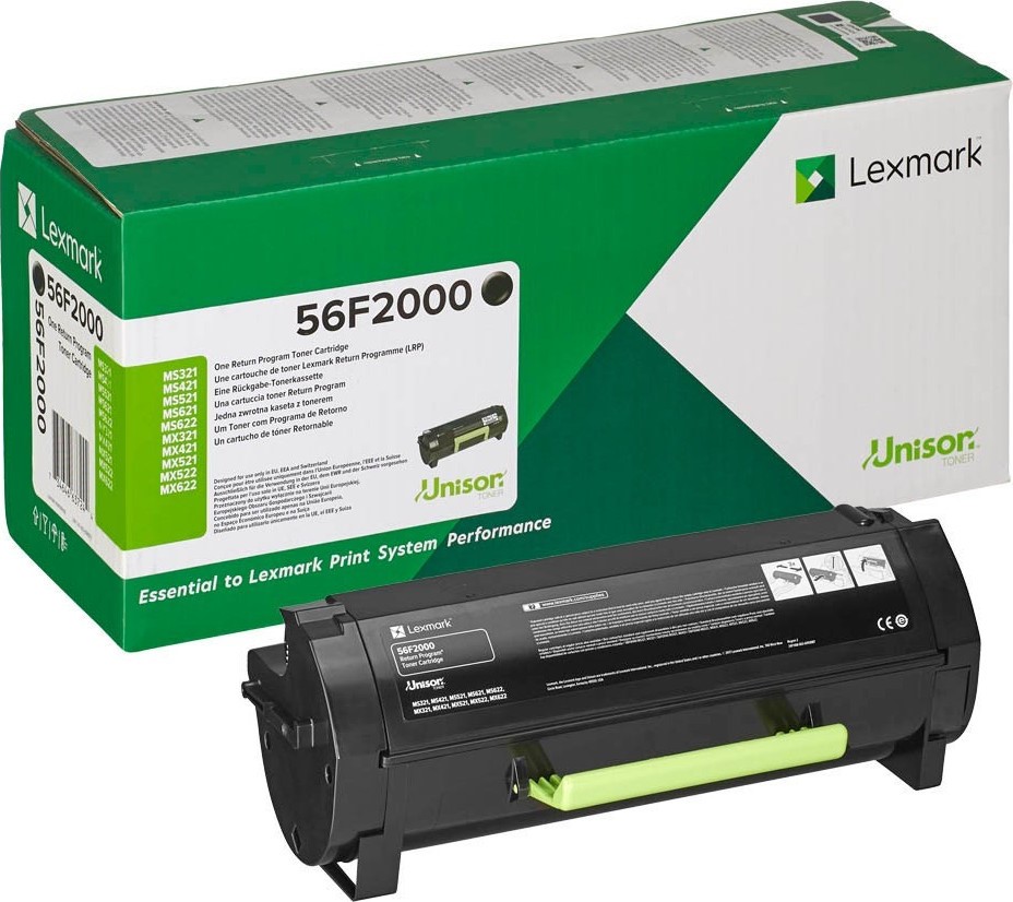 LEXMARK MS321,421,521,621,622, MX321,421,521,621,622 TONER BLACK 6K (56F2000)