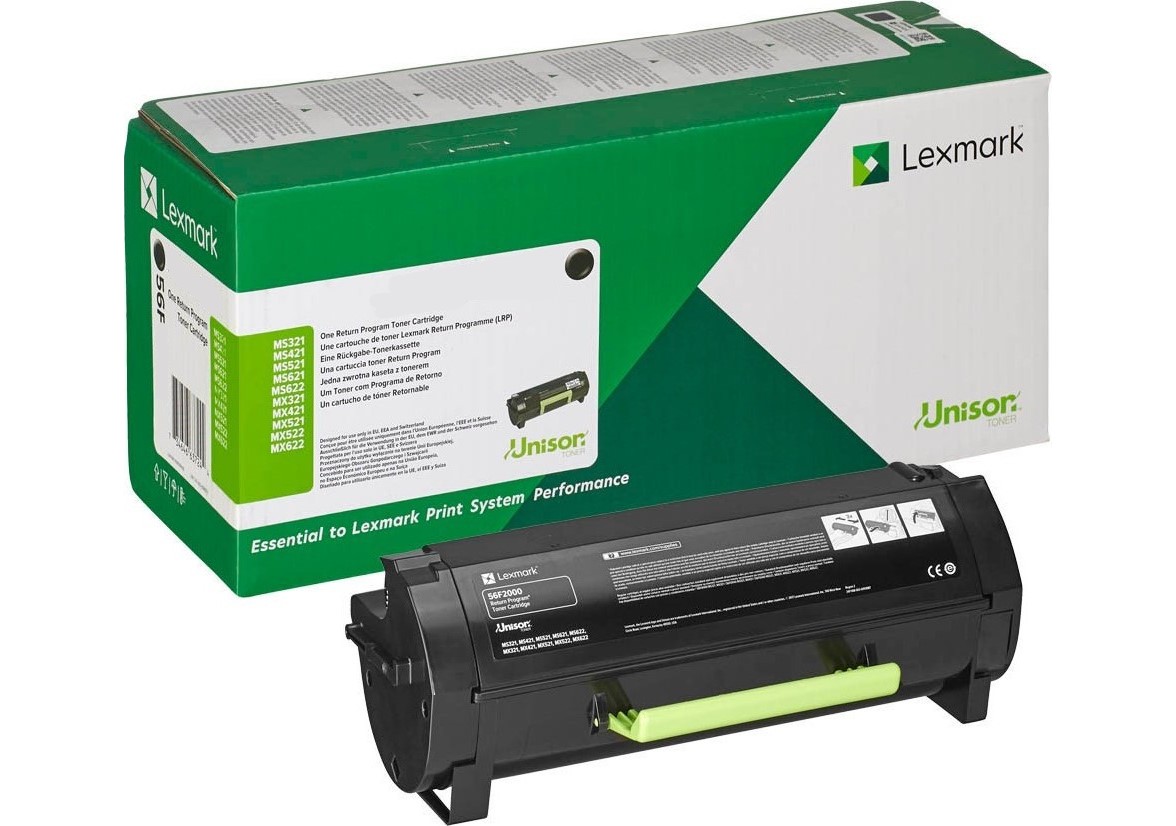 LEXMARK MS321,421,521,621,622, MX321,421,521,621,622 TONER BLACK 15K (56F2H00)